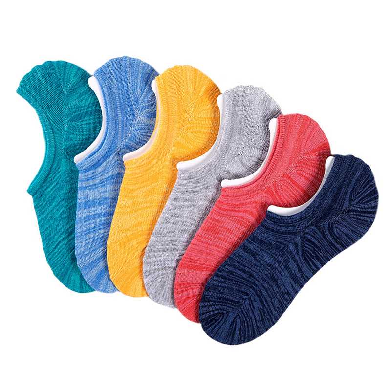 

5 Pairs/lot Men Socks Cotton Large 44 45 46 47 48 Non-slip Silicone Invisible Boat Compression Socks Male Ankle Sock Men, Blue