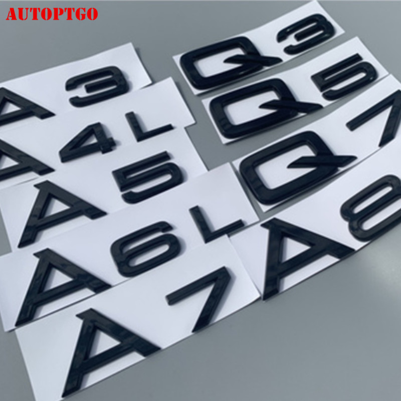 Audi R8 Matt black Metal Badge Rear Boot Emblem S Line A 1 2 3 4 5 6 7 Q RS S