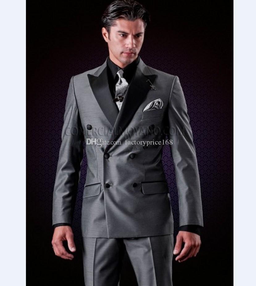 

Popular Double-Breasted Groomsmen Peak Lapel (Jacket+Pants+Tie) Groom Tuxedos Groomsmen Best Man Suit Mens Wedding Suits Bridegroom A200, Same as image