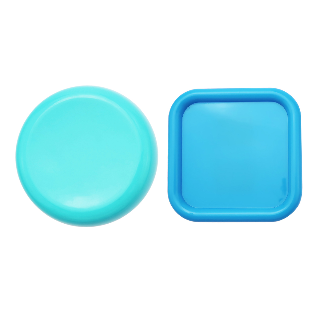 

2pcs/set square round magnetic pin cushion sewing pin holder pin caddy storage case sewing tool - blue, Black