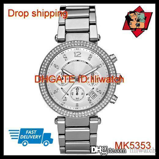 

100% ORIGINAL JAPAN MOVEMENT DROP SHIPPING New MK5353 MK5354 MK5491 MK5538 MK5578 MK5626 MK5632 Chronograph Parker Chambray Ladies Watch, Red