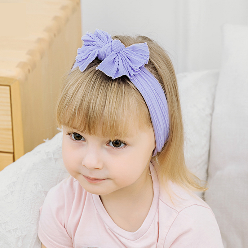 

Solid Color Bow Headwrap Baby Headband Top Knot Headbands Hair Turban Newborn Head Band Girl Hair Bows for Baby Accessories, A2nsnsfb-9685-5