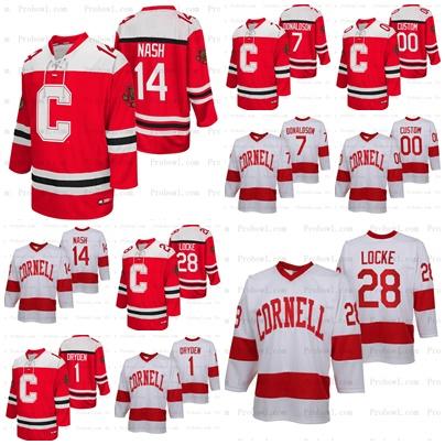 

CUSTOM Cornell Big Red NCAA College Hockey Jersey 14 ebel-riley-nash 1 ken-dryden 28 brenden-locke 7 cam-donaldson Any Name Any Number