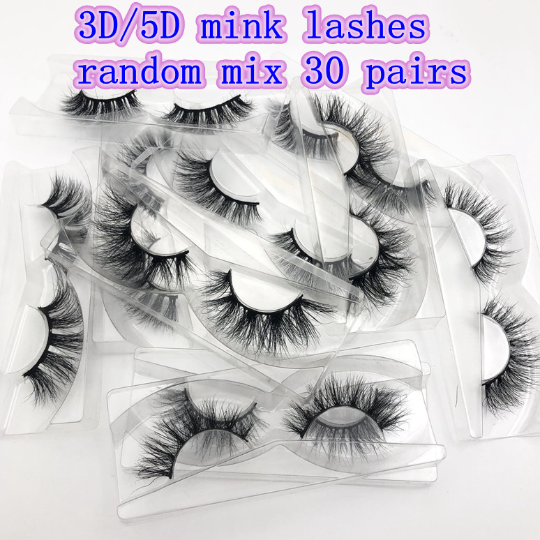 

Wholesale Random mix 30 pairs no box Mikiwi Eyelashes 3D Mink Lashes Handmade Dramatic 25mm mink lashes