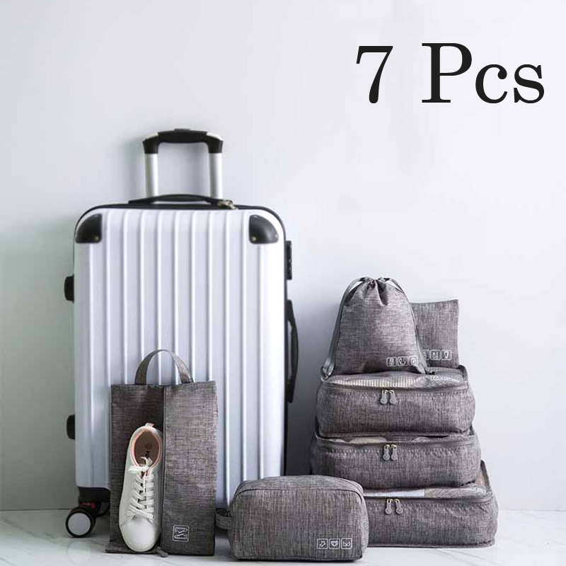 

7pcs Travel Storage Bags Set Multifunctional Luggage Organizer Save Space Compression Suitcase Bag
