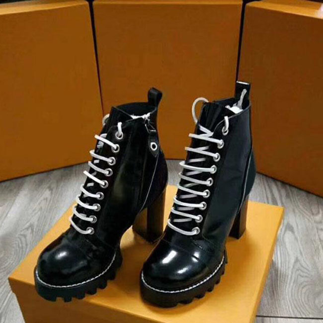 

2019Woman's Leather shoes Lace up Ribbon belt buckle ankle boots factory direct female rough heel round head autumn winter Martin Boots SIZE, White