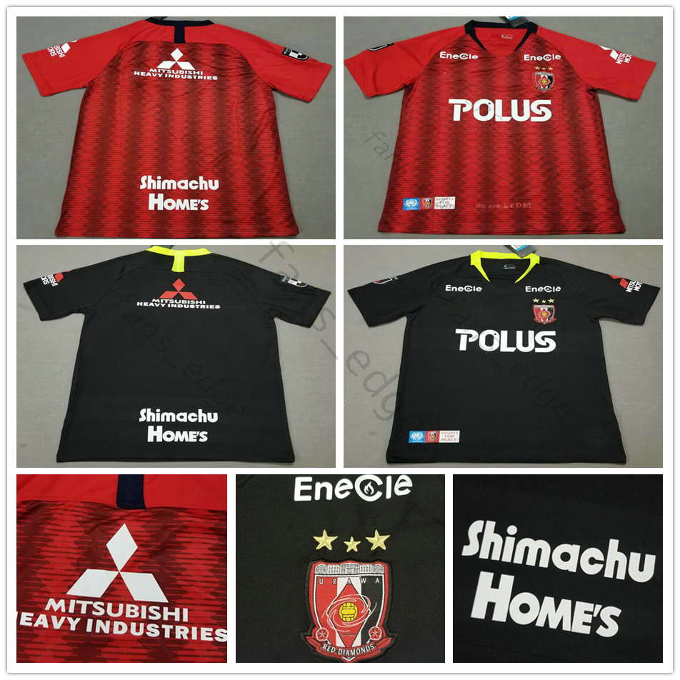 

19 20 J League Japan Urawa Red Diamonds Soccer Jerseys Koroki Fabricio Muto Ewerton Kenyu Sugimoto Shinzo Kashiwagi Home Away Football Shirt, Black