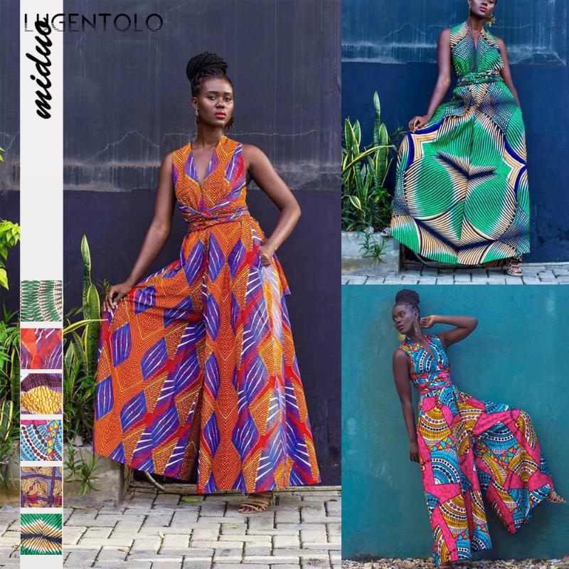 

Lugentolo Women' Jumpsuit Fashion 3d Digital Printing Sexy Nightclub Autumn Multiple Straps Wearing Wide Leg Jumpsuit Women, Fkab001