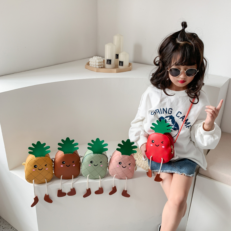 

Dropshiping Girs Bags PU Leather fashion women 2020 Small Handbags Pineapple Lovlely Mini Bags Ladies Coin Purse Shouder Bag, Green