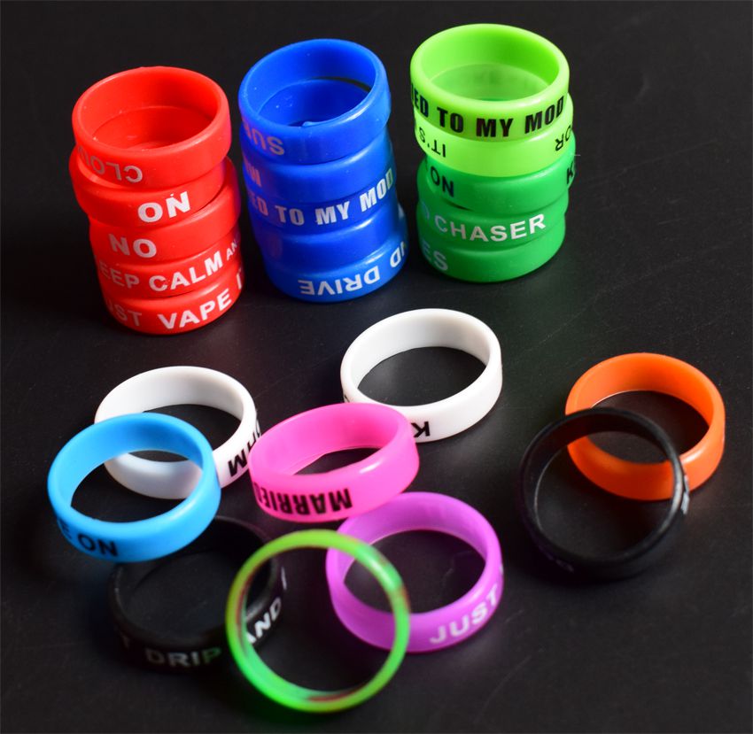 

Personalized silicone bracelet customized silicone vape band ring cheap rubber band Silicone Ring 22mm beauty Vapor ring for E Cigarette
