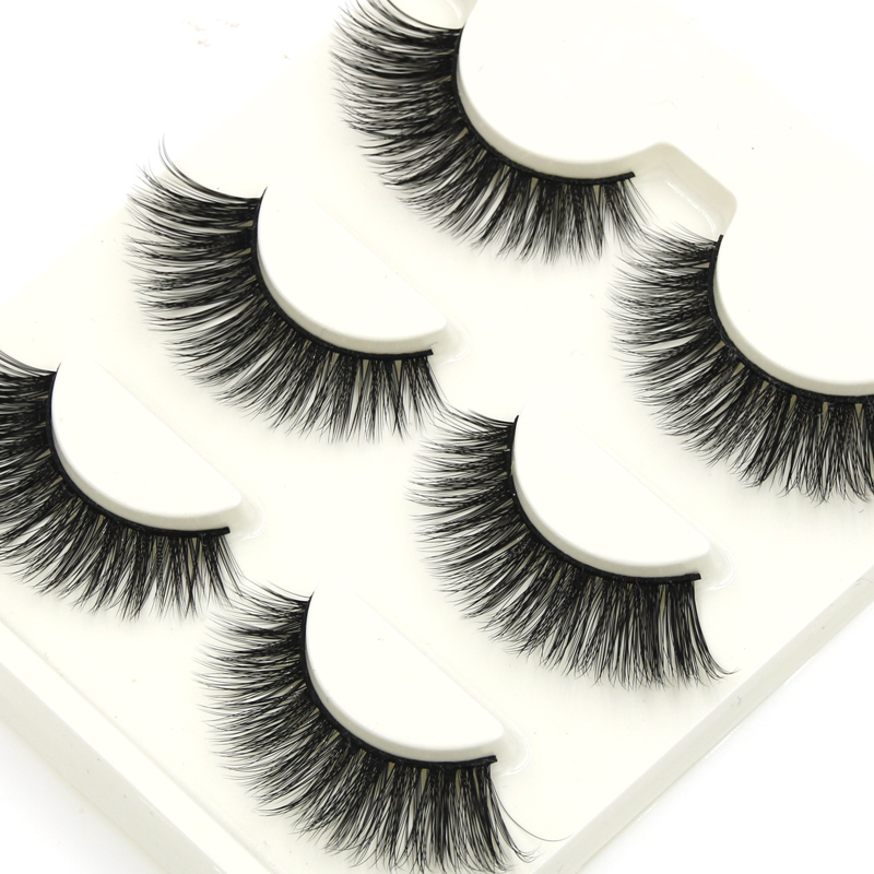 

YOKPN D-4 Fashion Makeup Fake Eyelashes Thick Cross Messy 3D Stereo Multi-layer False Eyelashes Natural Long 3D Eye Lashes