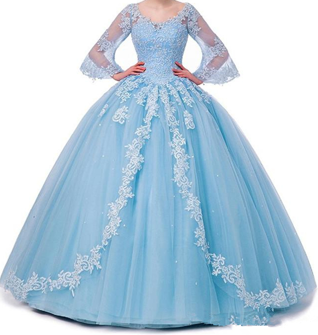 

2019 New Cheapest Stock Ball Gown Quinceanera Dresses Beaded Sweet 16 Year Lace-up Prom Party Evening Gown Vestidos De 15 Anos QC1403, Same as picture