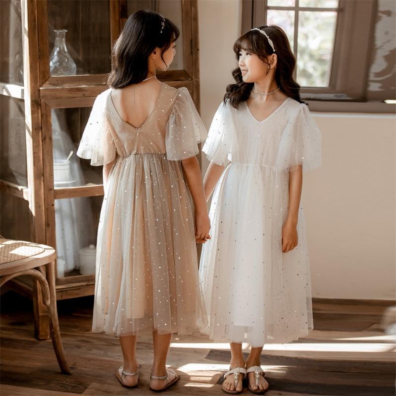 white gauze beach dress