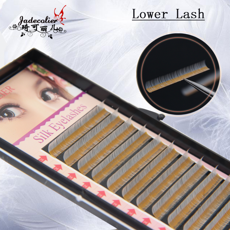 

New 1 tray High quality white under lashes J Curl B Curl C 5mm 6mm 7mm natural long makeup lower bottom eyelash extention