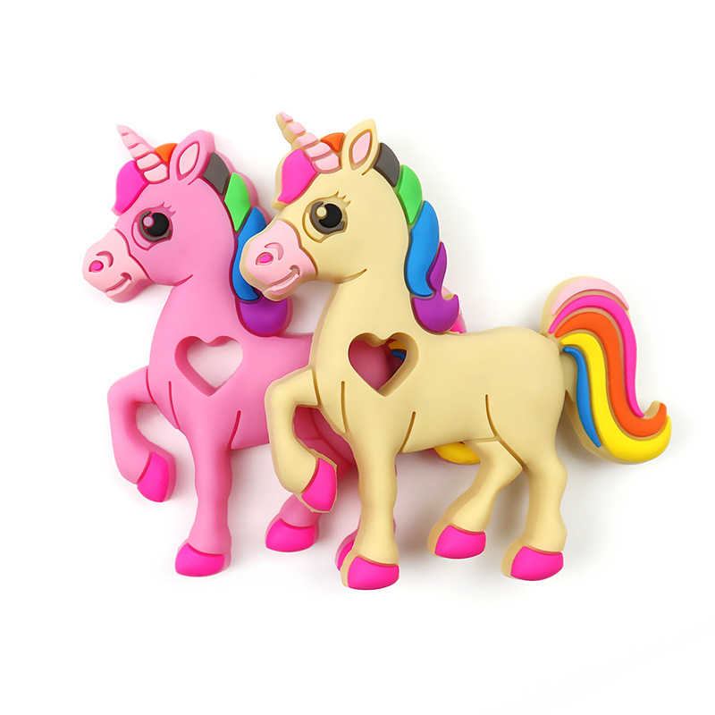 Moon Unicorn Silicone Teether Food-grade Silicone Teething Pendant LIN