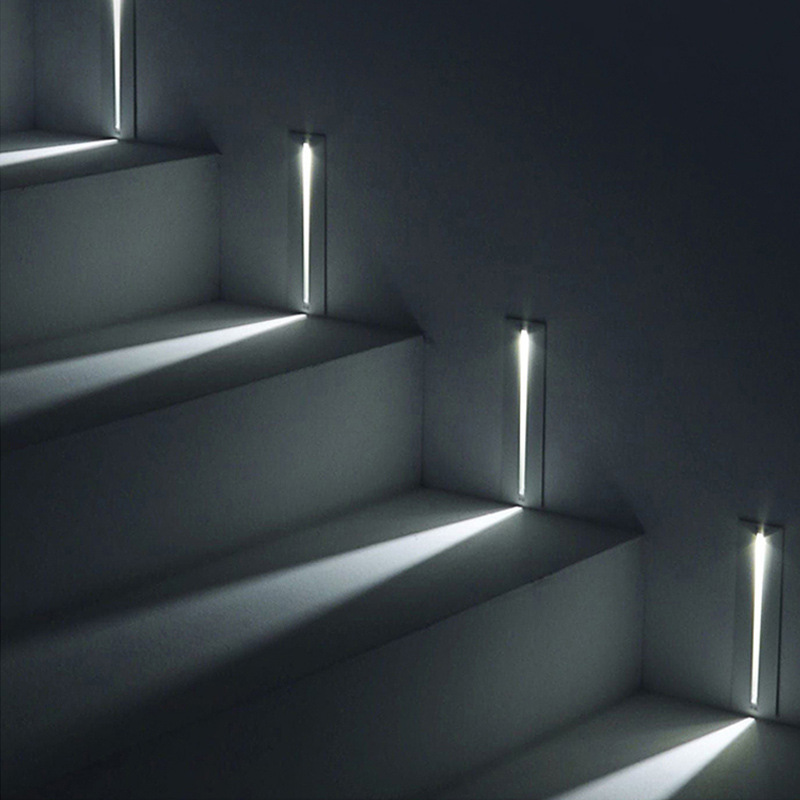 

Wall Lamps Recessed 3W LED Stair Light Rectangle AC100-240V Indoor Sconce lighting Stairs Step stairway Hallway staircase lamp