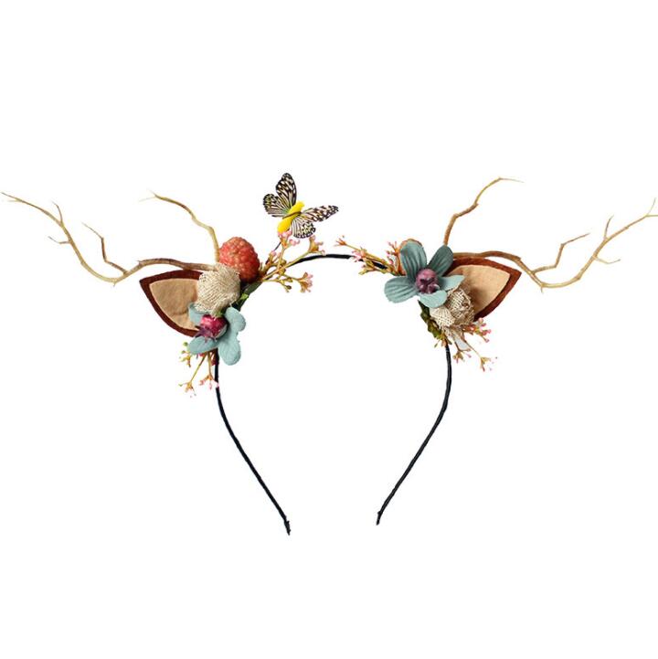 

Christmas Reindeer Antlers Headband Cute Xmas Hair Hoops Christmas Reindeer Party Supplies 2 STYLES FREE SHIPPING