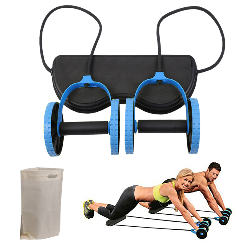 

AbRoller Wheel Abdominal Muscle Trainer Stretch Resistance Pull Rope Tool Exercise Machine Gym Fitness Equipment Workout Power, Green