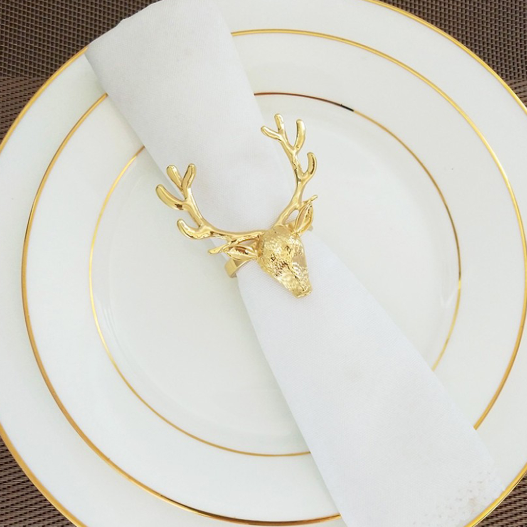 

christmas theme reindeer table napkin rings for wedding dinner party gifts favor table holders