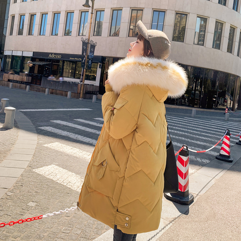 

Cotton Woman Back Season Cotton-padded Clothes Girls Long Fund Easy Heavy Seta Lead 2019 Winter Cotton-padded Jacket Woman, Black