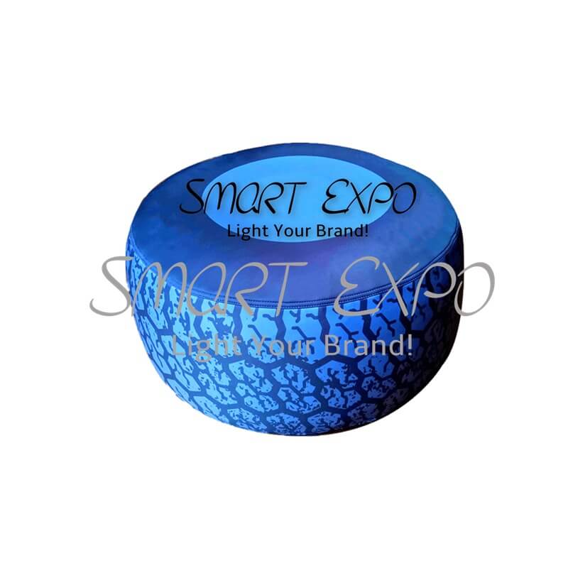 

Inflatable Round Table Patio Inflatable Counter Kit for Show Event and Leisure Time with Printing Graphic and Manual Pump