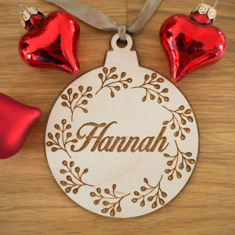 Personalised Christmas Present Tree Decorations ! Engraved