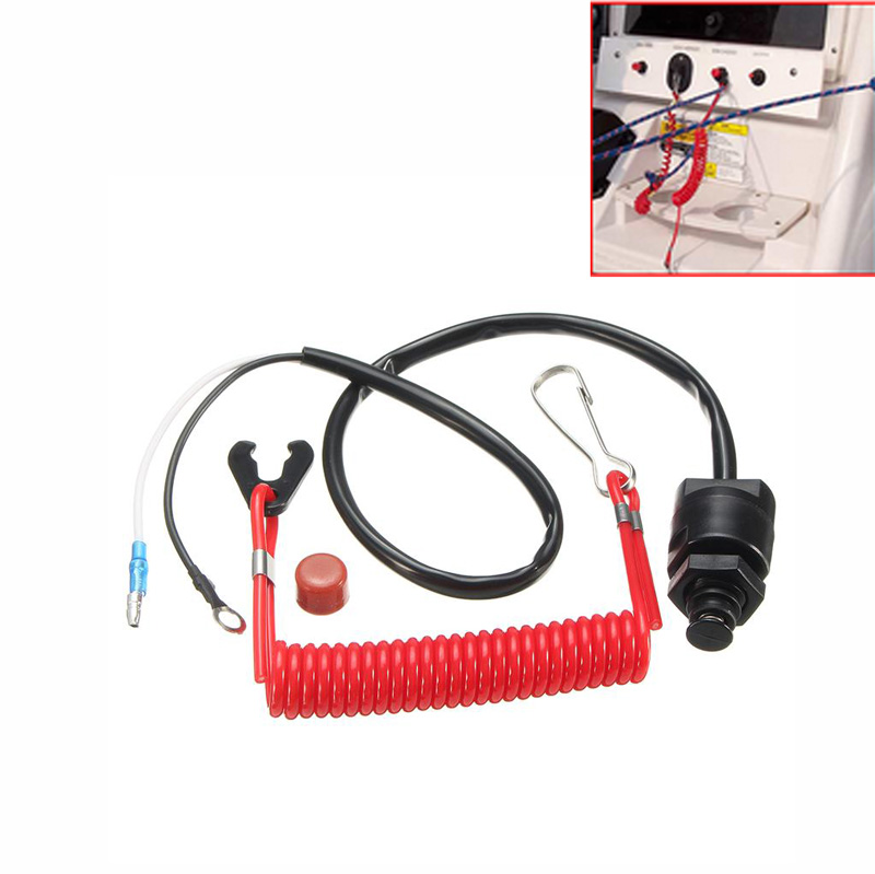 

Outboard Cut off Boat Motor Emergency Kill Stop Switch Safety Tether Lanyard For Yamaha for Outboard Motors Stop Engine Protect