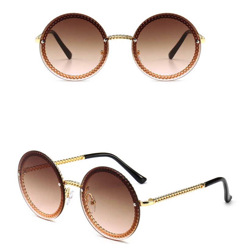 

Fashion Dazzle Colour Sunglasses 2020 Retro Full Small Round Frame Decorative Eyeglasses Causal Woman Travel Circular Eyewear 2019-c