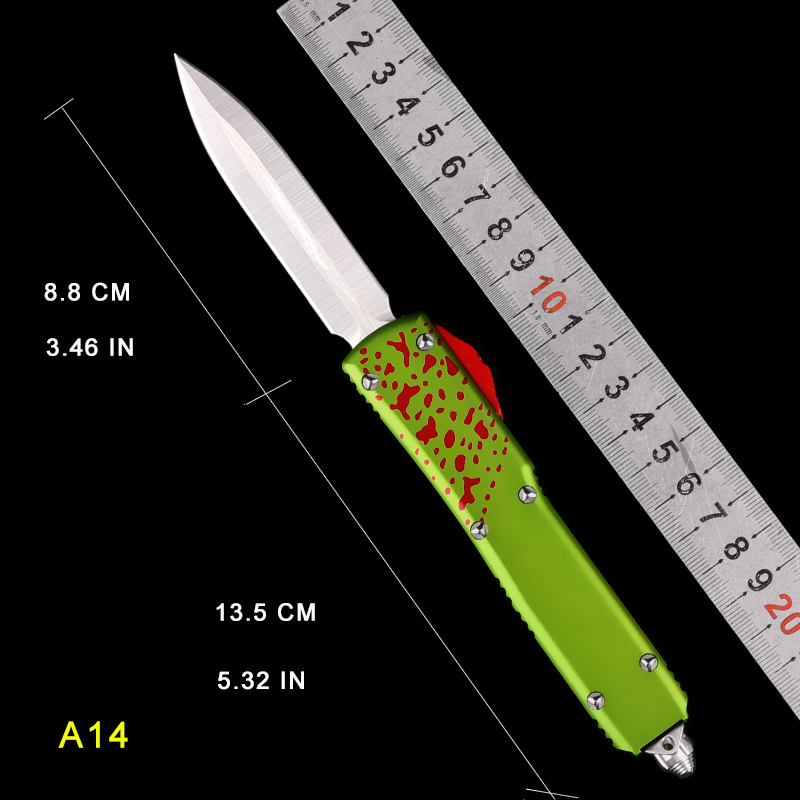 

Automatic knife CNC process tactical T6061 Aviation Aluminum Double Single Survival knives auto outdoor camping knifes folding pocket tool c