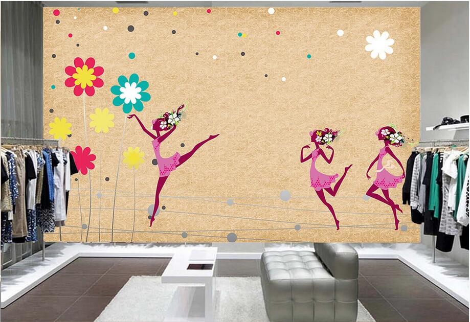 

3d wallpaper mural custom siickers Big European girl fashion clothing store tooling background wall home decor murals wallpaper for walls 3d, Non-woven wallpaper