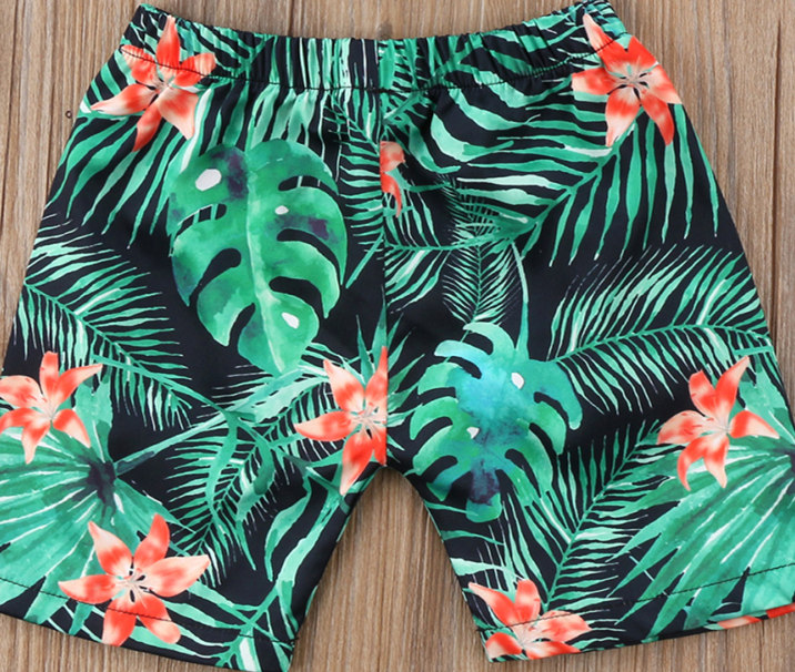 

Hot Summer Toddler Kids Baby Boys Leaf Print Shorts Beach Short Briefs Sportwear Pants Beachwear Swimwear