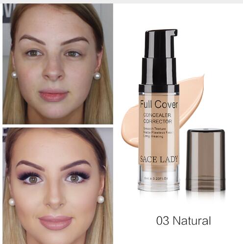 

SACE LADY Face Concealer Cream Full Cover Makeup Liquid Corrector Foundation Base Make Up For Eye Dark Circles Facial Cosmetic, Transparent