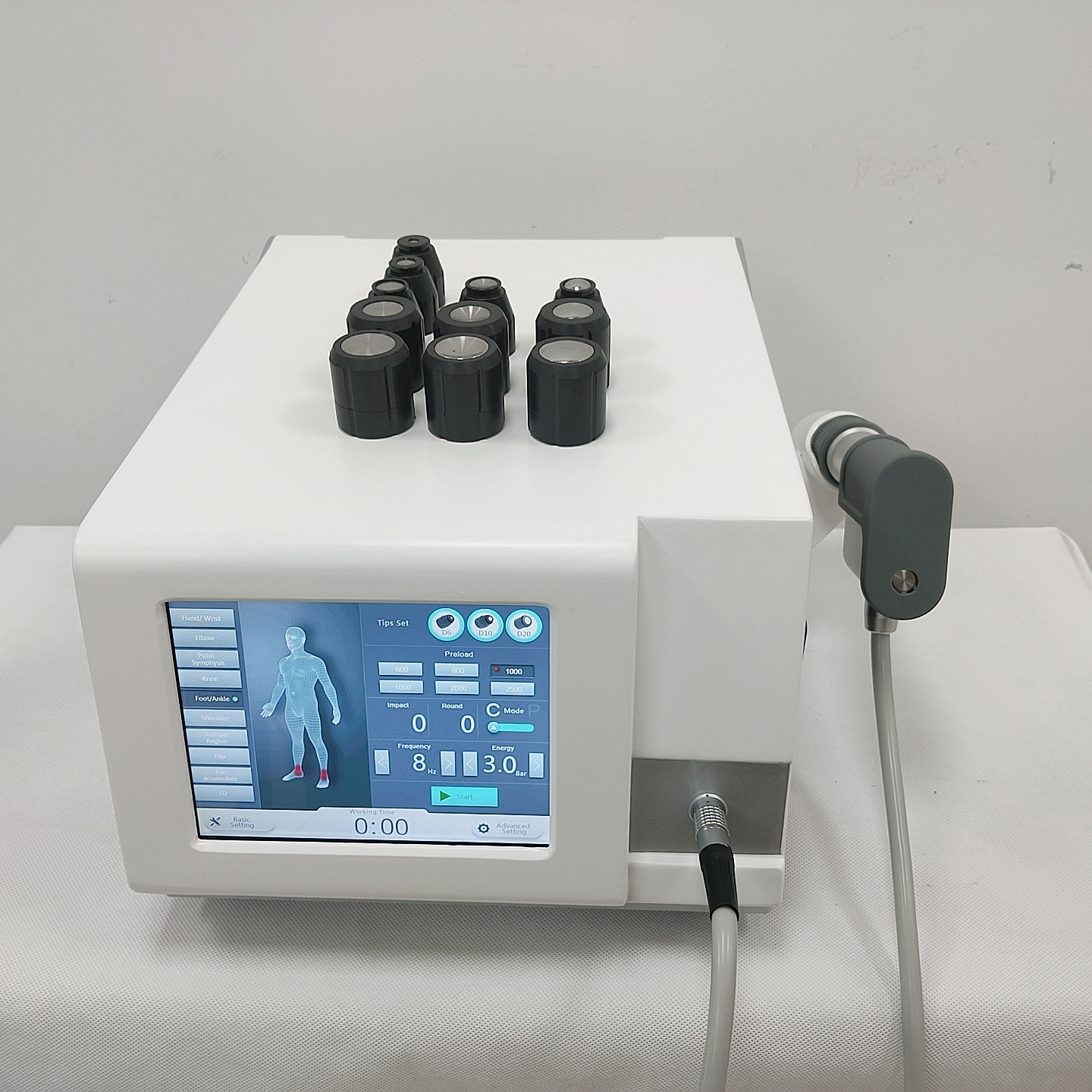 

Home use EDESWT pneumatic shock wave therapy machine / ESWT physical shock wave therapy machine for body pain relief