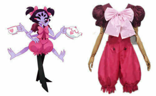 

Undertale Muffet Cosplay Costume Jacket Jumpsuit Dress*fg