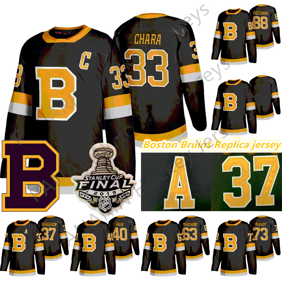 

2020 Boston Bruins Hockey 33 Zdeno Chara 8 Cam Neely 88 David Pastrnak 63 Brad Marchand Charlie Mcavoy 74 Jake DeBrusk Jerseys, Black