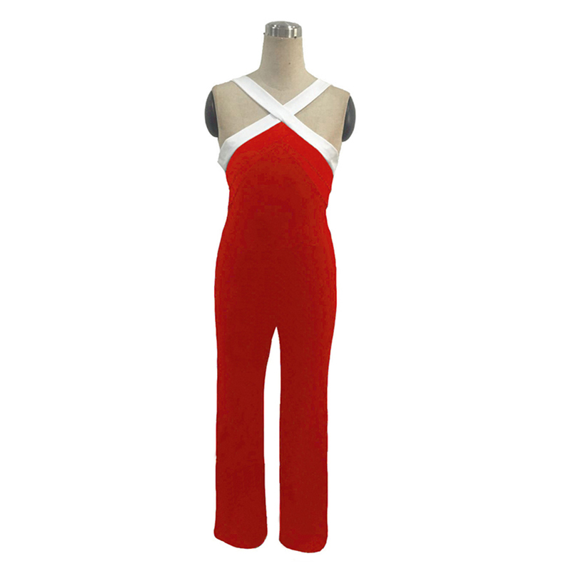 

2020 Women Summer Fashion Concise Casual Sexy Sleeveless Loose All-match Jumpsuits, Blue