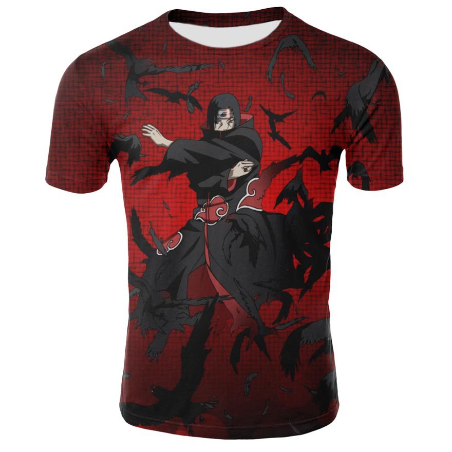 

3D Naruto t shirt Men/women Fashion Streetwear Hip Hop Harajuku 3D Print Naruto Men's t shirt Clothes Top, White;black