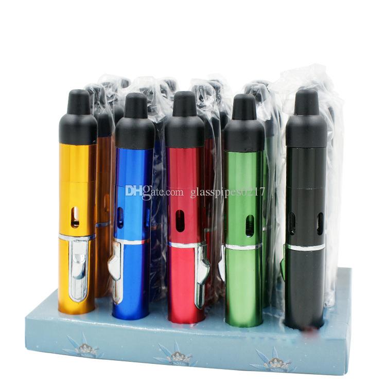 

cheap Click N Vape sneak A vape portable smoking pipes Refillable butane gas Lighter built-in WindProof Torch Jet flame Lighter