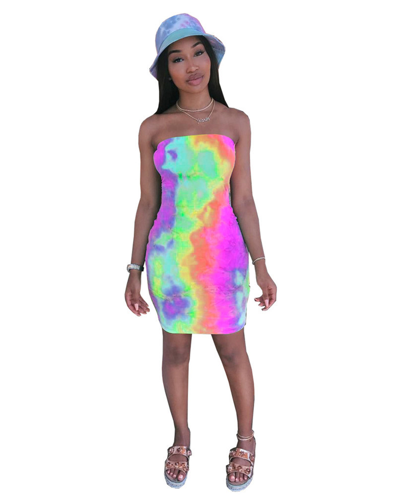 sexy tie dye dress