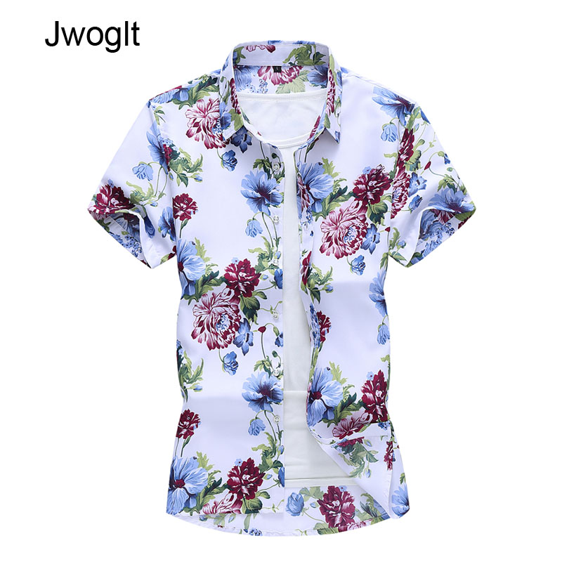 

45KG-120KG Summer Fashion Shirt Floral Print Beach Vacation Flowers Hawaiian Shirts 5XL 6XL 7XL, As show