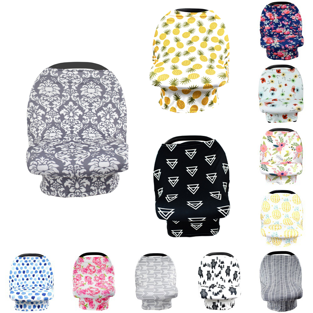 floral car seat and stroller