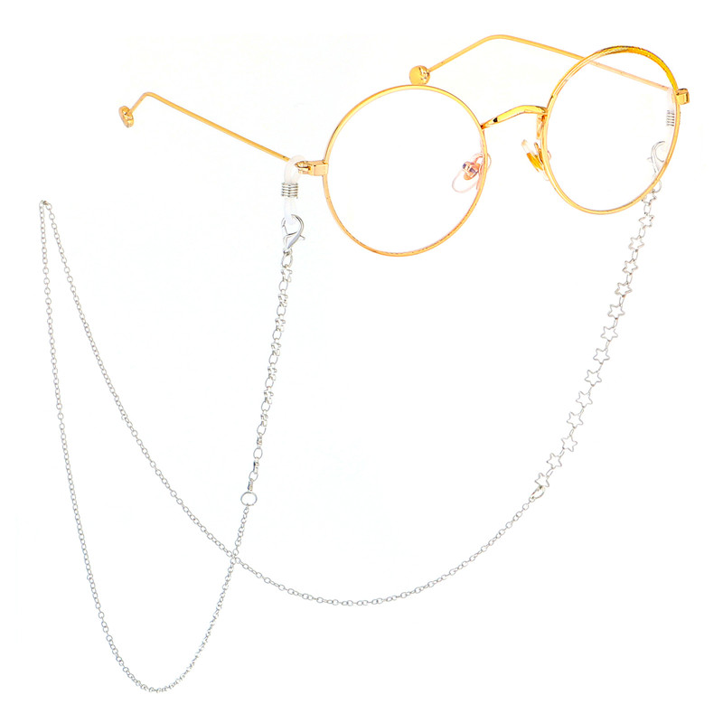 

Fashion Chic Womens Gold Silver Eyeglass Chains Sunglasses Reading Beaded Glasses Chain Eyewears Cord Holder Neck Strap Rope