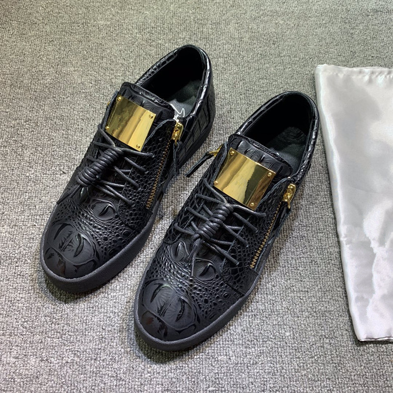 

Alexander Top Quality Men Women Casual Genuine Leather Shoes Embroidery Classic Trainers Python Embroidered Lover Sneakers 35-46, Choose the color