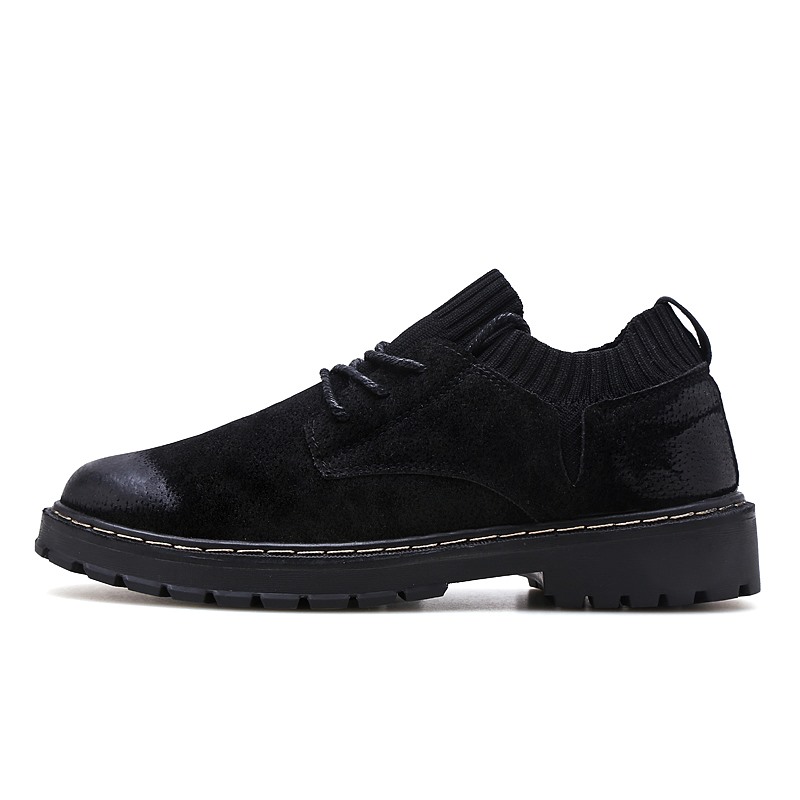 

Men's Casual Shoes New Style Socks Mouth Shoes Fashion Breathable Low To Help Classic Sneakers Male Hombres, Black