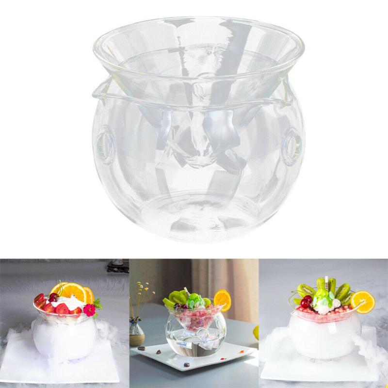 

Transparent Glass Salad Bowl Kitchen Fruit Vegetable Ice Storage Container Bowl