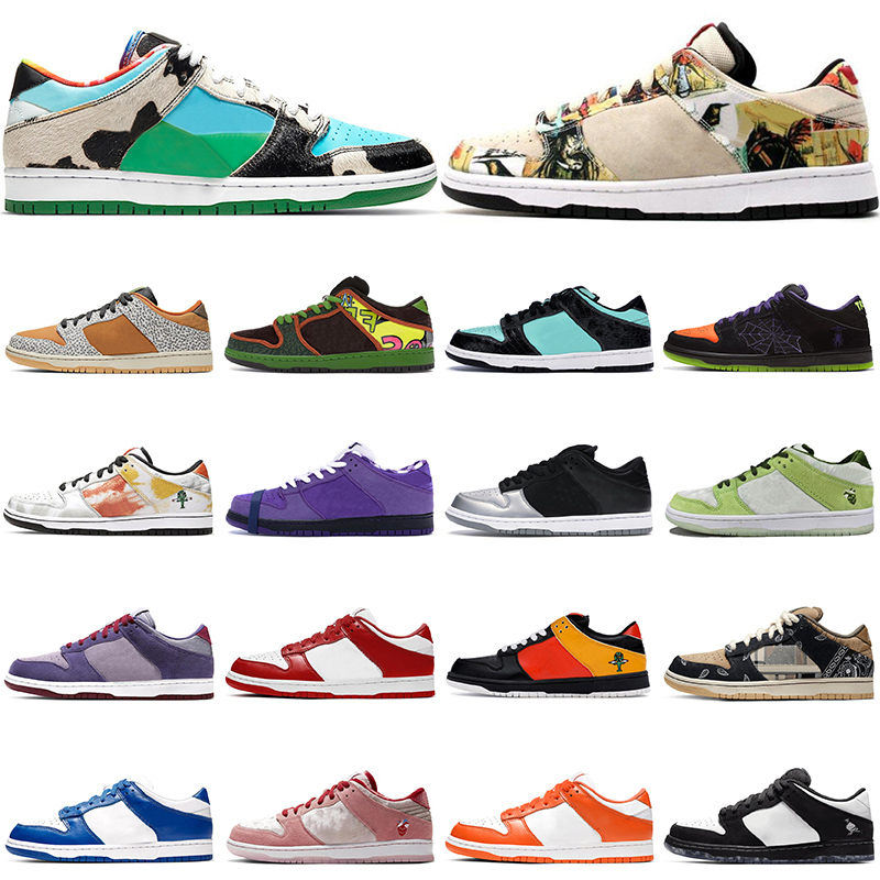 

Top Fashion Designer SB Hot Dunk Chunky Dunky Paris Authentic Running Shoes Skateboard White Cement Mens Women Low Trainers Sneakers 36-45, 27 36-45 raygun tie dye
