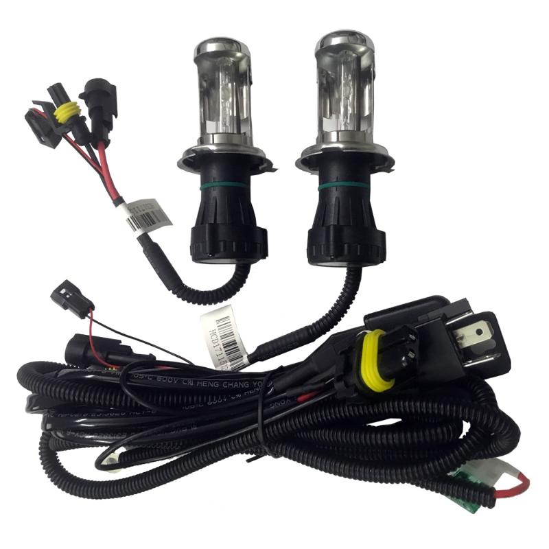 

1set Car HID Xenon Bulb H4 H13 9004 9007 with Wire harenss for Xenon lamp HID Relay Harness wiring kit motorcycle 12V 35W/55W