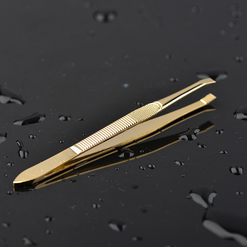 

1Pcs Angled Slanted Eyebrow Tweezers Stainless Steel Face Hair Removal Eye Brow Trimmer Eyelash Clip Cosmetic Beauty Makeup Tool