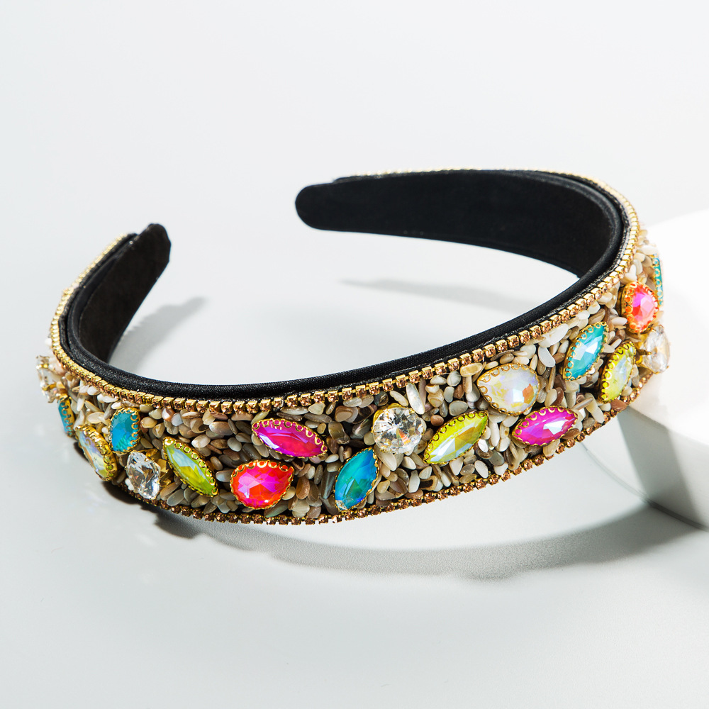 

ZA high-end hair band wide crystal headband hair accessories headband