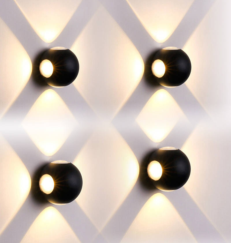 

Waterproof IP65 Led Wall Lamp Outdoor Indoor Wall light 1/2/4 Side Lighting Aluminum Lamp